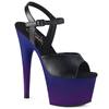 Pleaser - ADORE709BP Sandaal met enkelband, Paaldans schoenen - Paaldans schoenen - Zwart/Paars Product image